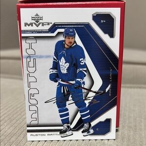 Hockey Trading Card with Blue and White Design